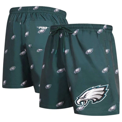Pro Standard Midnight Green Philadelphia Eagles Allover Print Mini Logo Shorts