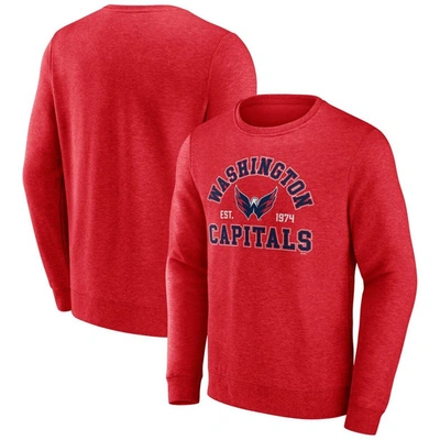 Fanatics Branded Red Washington Capitals Classic Arch Pullover Sweatshirt