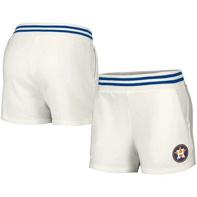 Lusso White Houston Astros Maeg Tri-blend Pocket Shorts