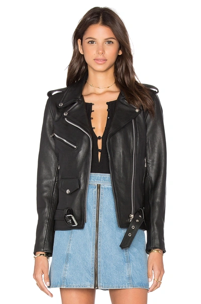 Understated Leather X Revolve Easy Rider Moto Jacket In Black