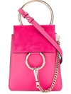 Chloé Faye Small Leather Bracelet Bag In Pink