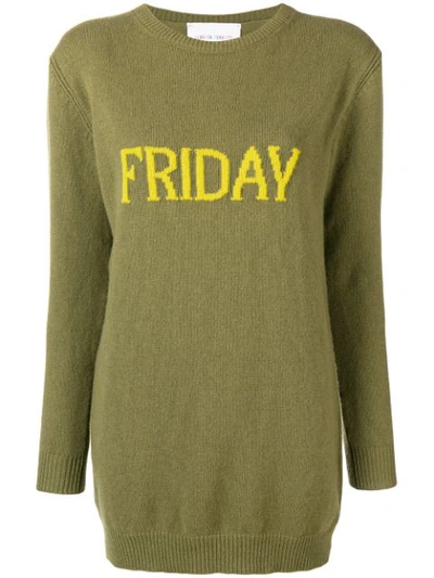Alberta Ferretti Friday Sweater Dress In Green