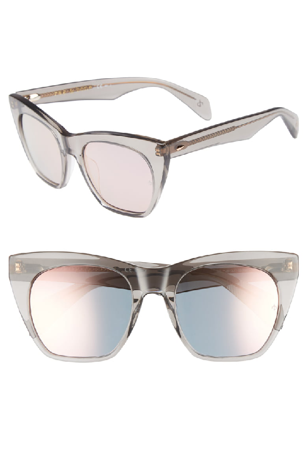 Rag Bone 52mm Cat Eye Sunglasses Grey Modesens