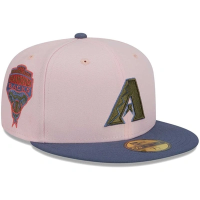 New Era Men's  Pink, Blue Arizona Diamondbacks Olive Undervisor 59fifty Fitted Hat In Pink,blue