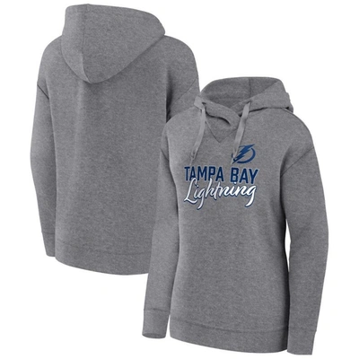 Fanatics Branded Heather Gray Tampa Bay Lightning Script Favorite Pullover Hoodie