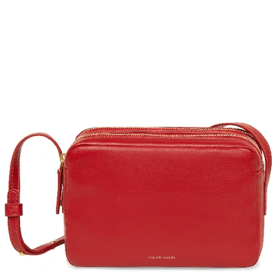 Mansur Gavriel Double-zip Leather Crossbody Bag In Red