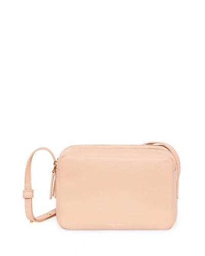 Mansur Gavriel Double-zip Leather Crossbody Bag In Pink