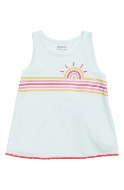 Harper Canyon Fringe Trim Swing Tank In Blue Saltwater Rainbow Horizon