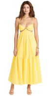 Bardot Willow Halter Neck Cotton Poplin Midi Dress In Sunshine
