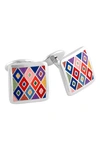 David Donahue Sterling Silver Cuff Links In Multi
