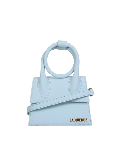 Jacquemus Le Chiquito Noeud Bag Light Blue | ModeSens