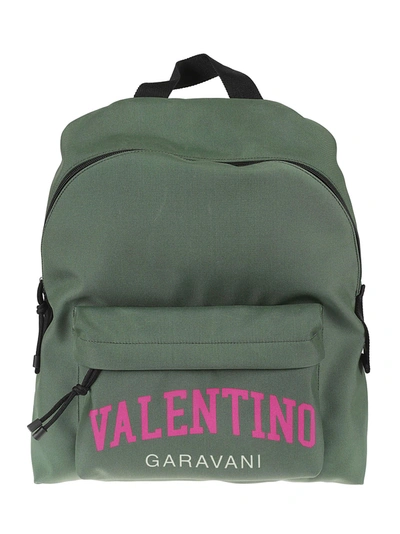 Valentino Garavani Valentino Classic Logo Backpack In Multicolor/pink/green