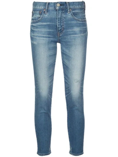Moussy Vintage Cropped Skinny Jeans In Blue