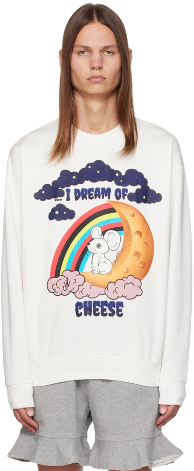 Jw Anderson J.w. Anderson 'i Dream Of Cheese' Sweatshirt In White