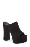 Stuart Weitzman Skyhigh 145 Platform Slide Sandal In Black