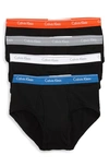 Calvin Klein 4-pack Cotton Briefs In Black W/ Oriole/ Stony/ White