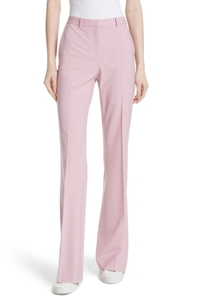 Theory Demitria 2 Stretch Wool Suit Pants In Berry Tint