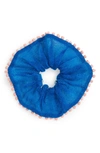 New Friends Colony Pompom Scrunchie In Ocean Combo