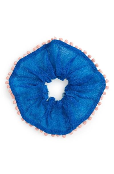 New Friends Colony Pompom Scrunchie In Ocean Combo
