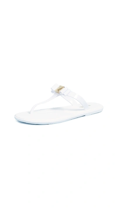 Michael Michael Kors Caroline Jelly Flip Flop In Optic White