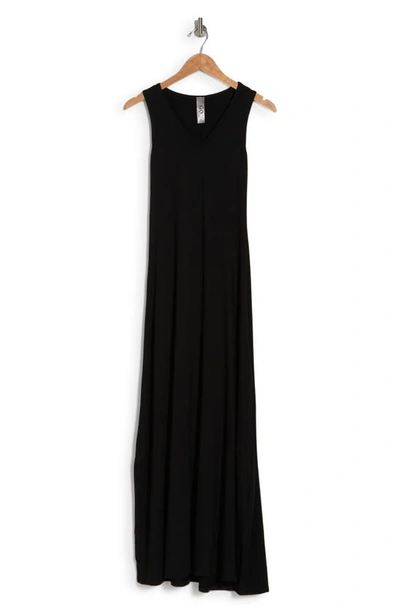 Go Couture V-neck Sleeveless Maxi Dress In Black