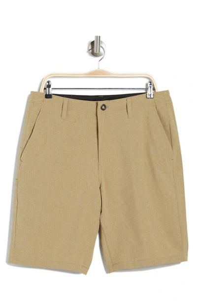 Volcom Kerosene Hybrid Surfing Shorts In Khaki