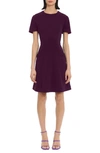 Donna Morgan Fit & Flare Minidress In Pickled Beet