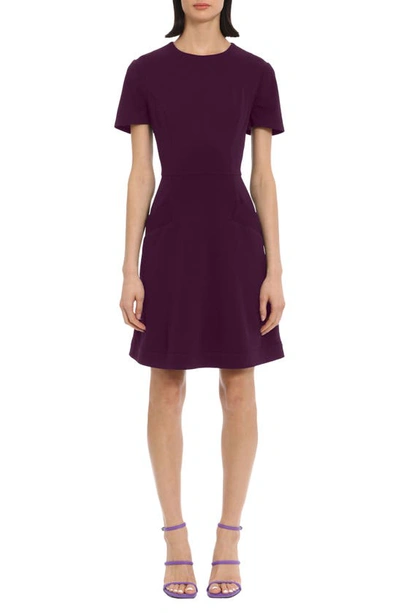 Donna Morgan Fit & Flare Minidress In Pickled Beet