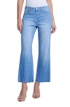 L Agence Raw Hem Straight Leg Jeans In Bal Harbour