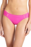 Robin Piccone Amy Side Tab Bikini Bottoms In Rosy