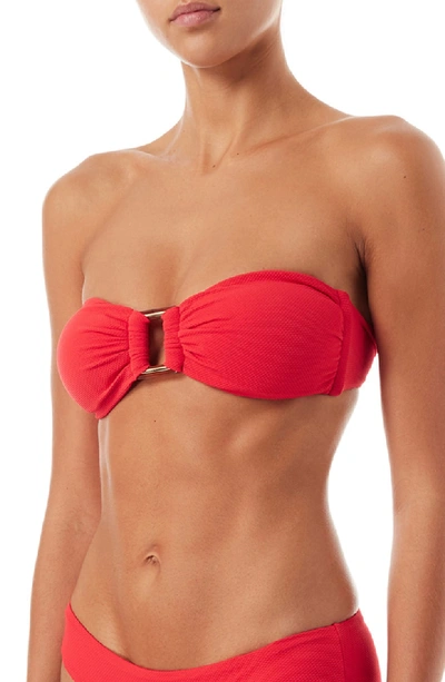 Melissa Odabash Angola Bandeau Bikini Top In Pique Red