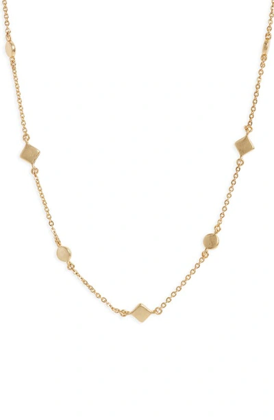 Madewell Mixed Shape Station Chain Necklace In Vintage Gold