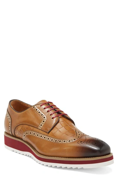 Maison Forte Siracuse Wingtip Derby In Camel