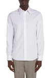 Bottega Veneta Pinstripe Cotton Poplin Button-up Shirt In White