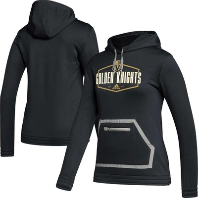 Adidas Originals Adidas Black Vegas Golden Knights Team Pullover Hoodie