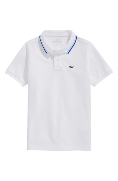 Vineyard Vines Kids' Little Boy's & Boy's Classic Tipped Pique Polo Shirt In White