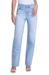 L Agence Jones Ultra High Waist Jeans In Blue