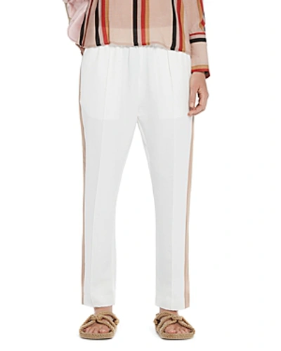 Scotch & Soda Side-stripe Tapered Pants In Off White