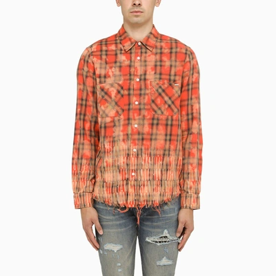 Amiri Red Bleach Shirt