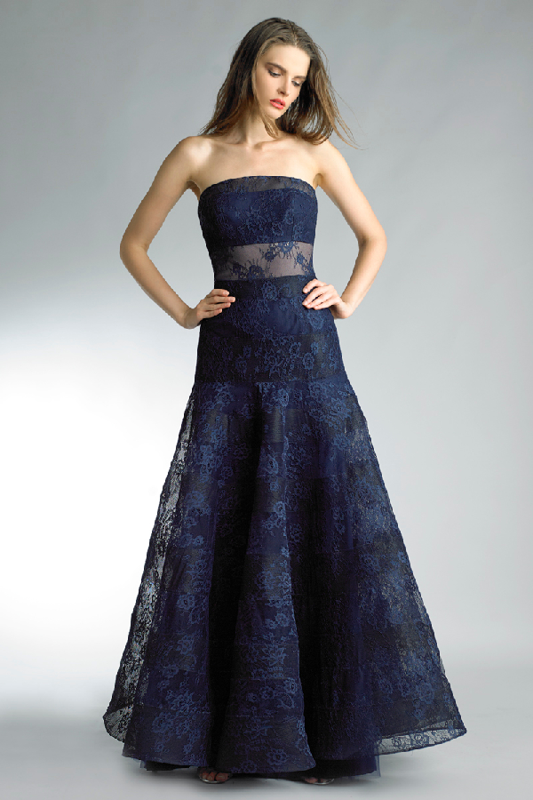 basix black label navy gown