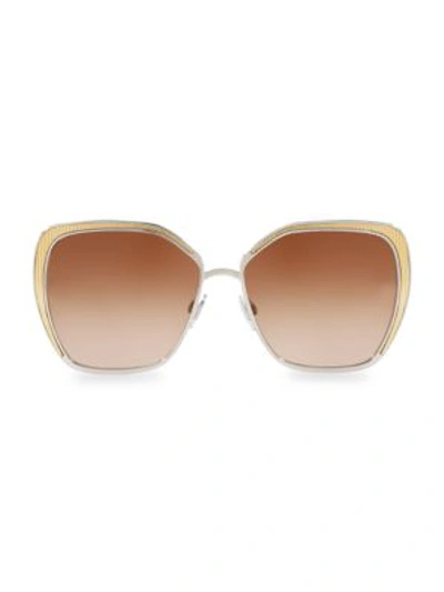 Dolce & Gabbana 56mm Square Sunglasses In Silver