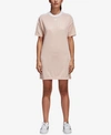 Adidas Originals Originals Trefoil T-shirt Dress In Blush Pink