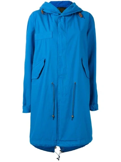 Mr & Mrs Italy Hooded Parka Coat In Blue