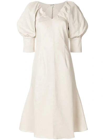 Aalto Balloon Sleeves Dress In Neutrals