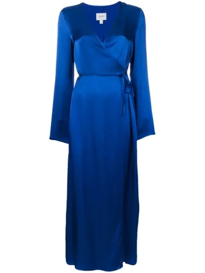 Jovonna Celton Maxi Wrap Dress In Blue