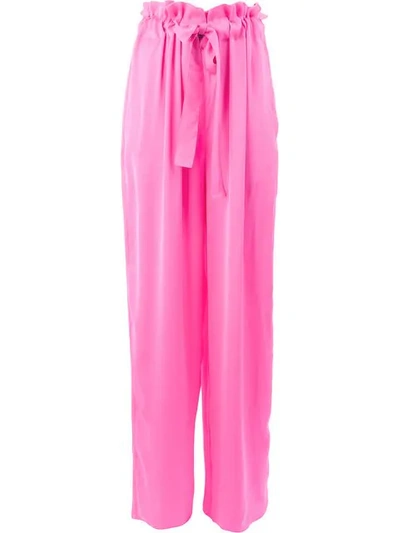 Maison Rabih Kayrouz High-waisted Drawstring Trousers In Pink