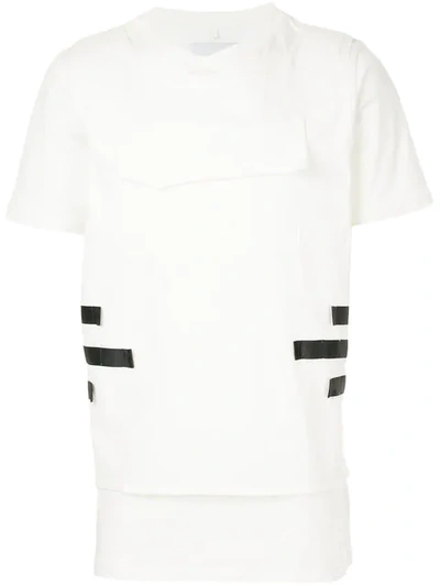Matthew Miller Contrast Stripe Detail T-shirt In White