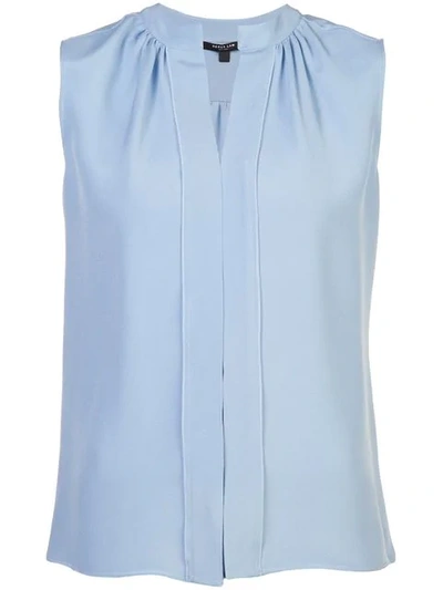 Derek Lam Kara Sleeveless Blouse In Blue