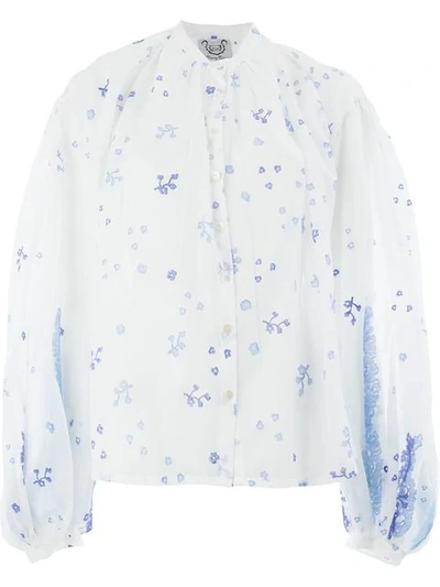 Thierry Colson Floral Blouse - White