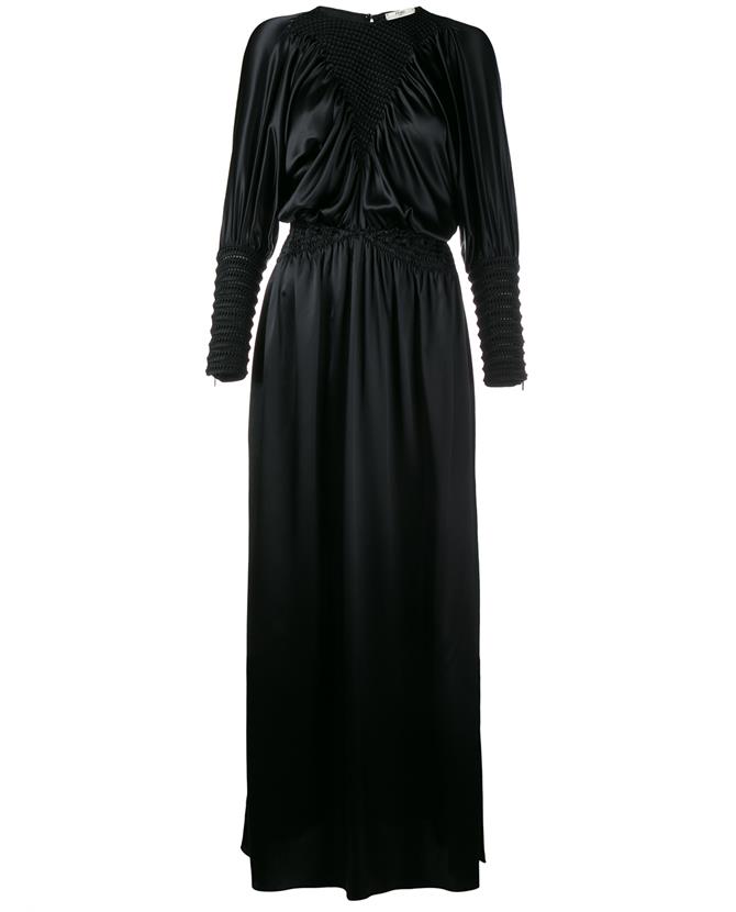 Fendi Embroidered Silk Full Length Dress | ModeSens